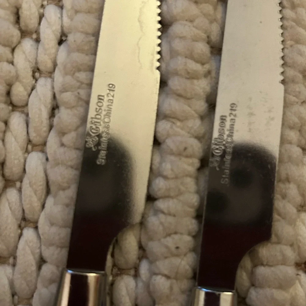 Gibson StainlessChina219 Cutlery: 4 Big Spoons 4 Small Spoons 3 Forks 3 Knives
